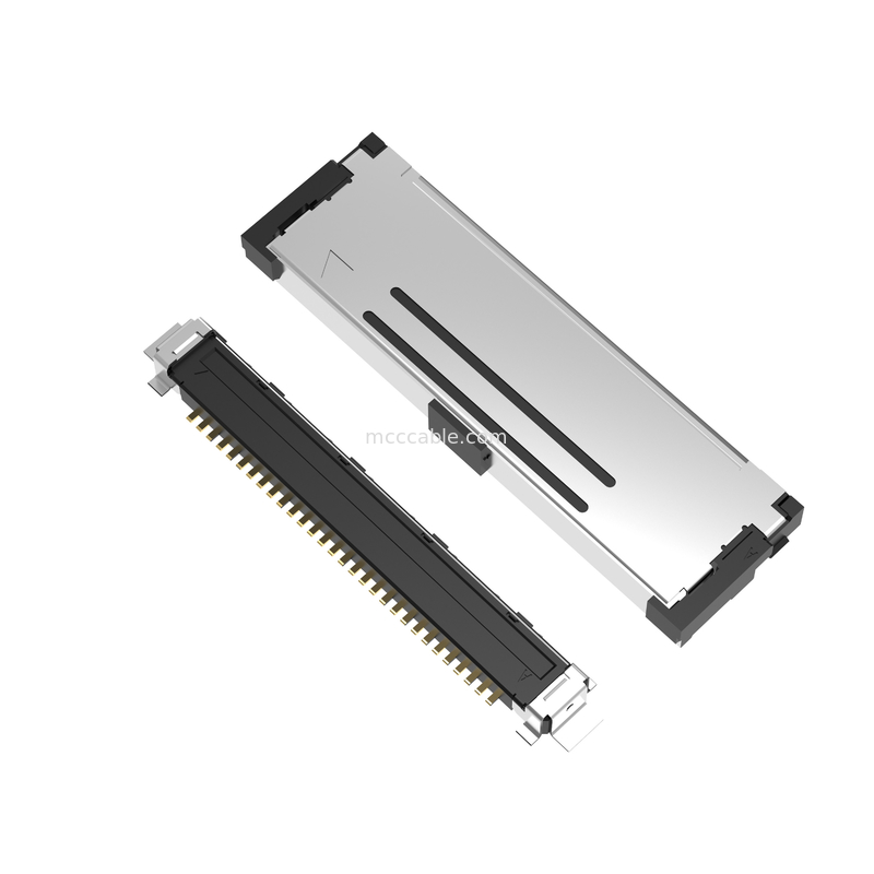 20437-030T-01 수평 결합형 기계적 잠금 30Pin 40P 50P 0.4mm 피치와 마이크로 코아시얼 커넥터
