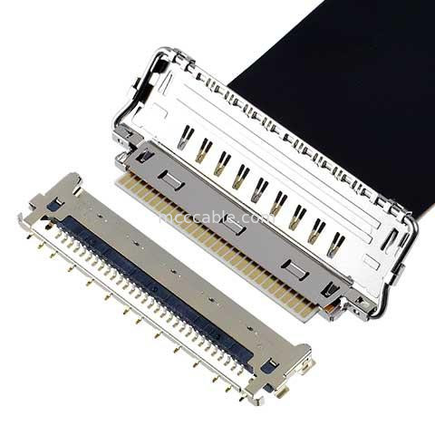 마이크로 코아시얼 케이블 20862-040T-01 40P 수평 짝짓기형 FPC 플러그 커넥터
