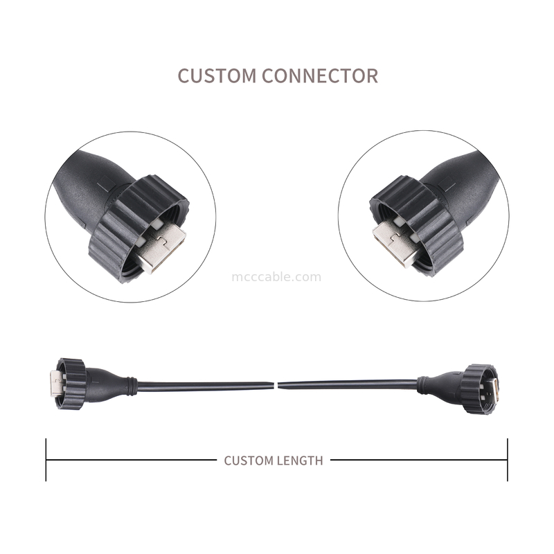 USB2.0 남자 종류 A 커넥터 케이블 인더스트리얼에 대한 타입 남자 종류 A USB2.0