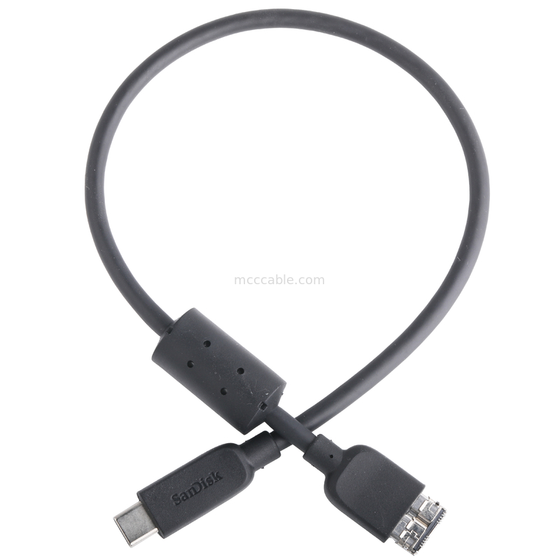 Rohs 외장 하드 드라이브 케이블 USB-C에서 마이크로 USB 3.1 Gen 2 10 Gbps 길이 사용자 정의