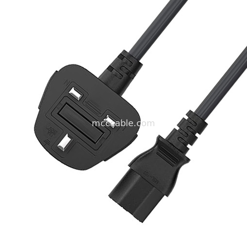 C13 to Uk 플러그 전원 코드 Bs1363 18awg 250v 길이 대부분의 컴퓨터, 프린터 및 기타 장치에 적합 OEM / ODM