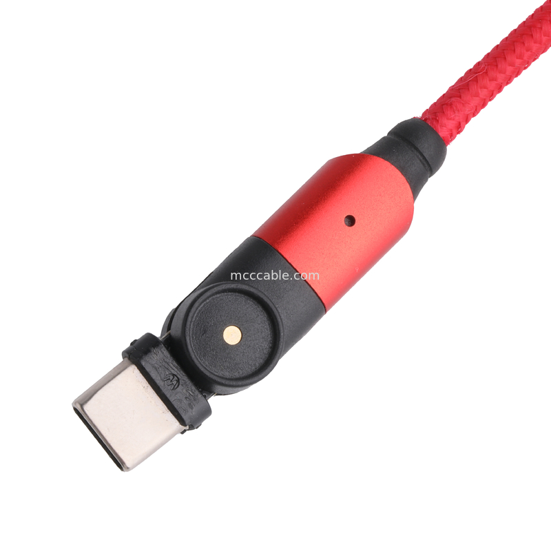180도 회전 USB 3.0 A형에서 C형 케이블 1.5m 알루미늄 셸 충전