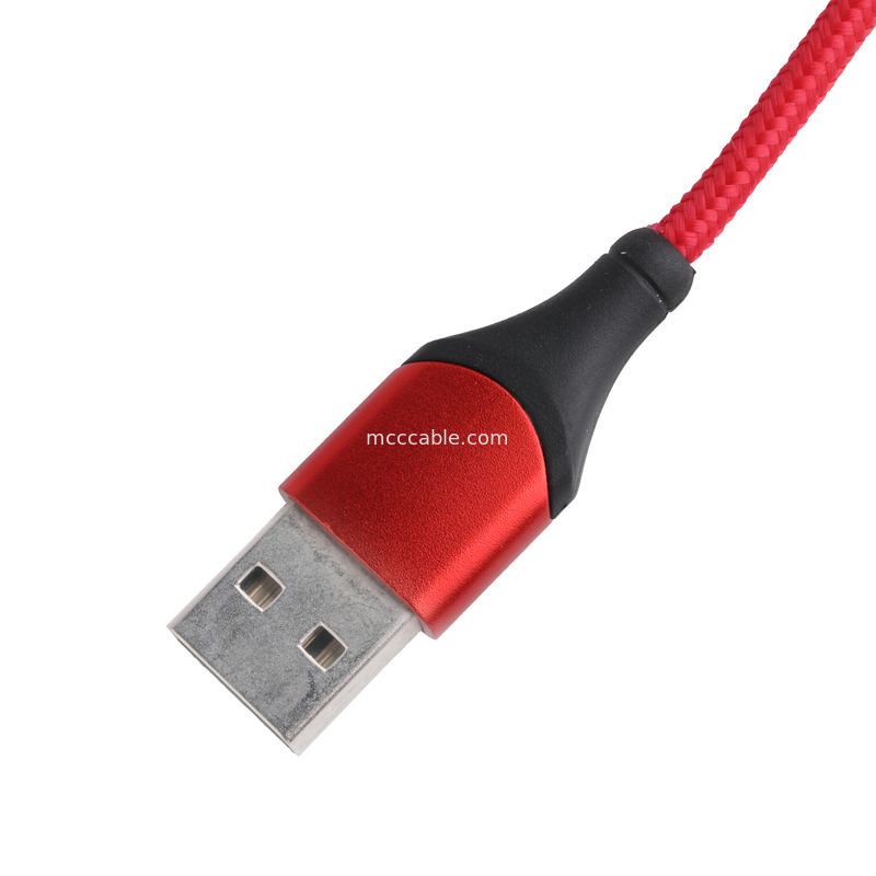 180도 회전 USB 3.0 A형에서 C형 케이블 1.5m 알루미늄 셸 충전