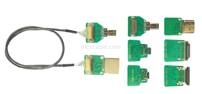 마이크로 HDMI 직선 헤드 20454-220-02 20455 20453 마이크로 HDMI-D-2  OEM / ODM
