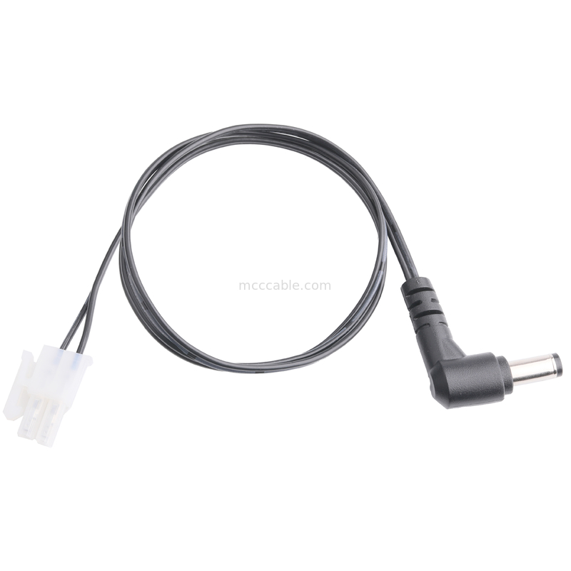 DC 플러그 2.1*5.5mm 솔더 타입 PVC 외관 폼핑 90 각 MOLEX 39012020 PITCH 4.2mm 1*2P 하우징