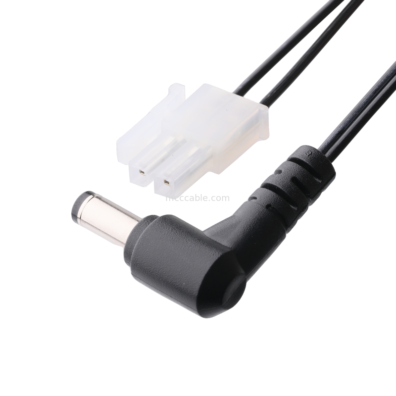 DC 플러그 2.1*5.5mm 솔더 타입 PVC 외관 폼핑 90 각 MOLEX 39012020 PITCH 4.2mm 1*2P 하우징