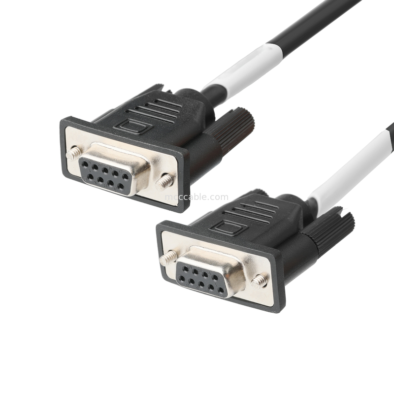 D-SUB-9PIN 남성 SOLDER TYPE 흰색 고무 코어 니켈 접착 껍질 D-SUB-9Pin 여성 커넥터 OEM/ODM
