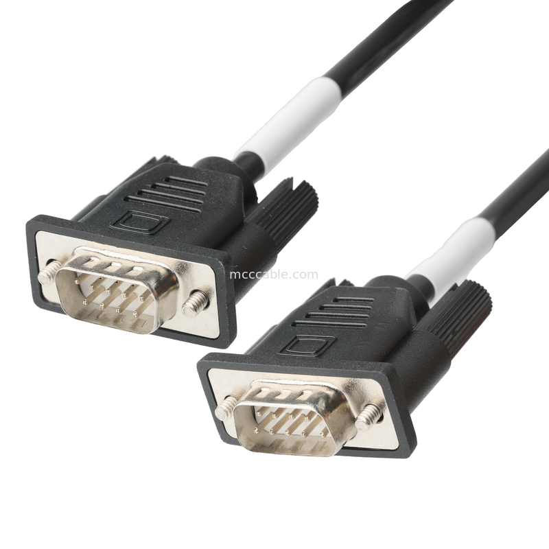 D-SUB-9PIN 남성 SOLDER TYPE 흰색 고무 코어 니켈 접착 껍질 D-SUB-9Pin 여성 커넥터 OEM/ODM