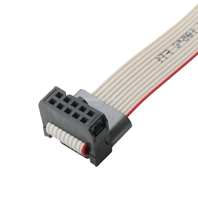 IDC FC-10Pin 2.54mm pitch UL2651 28AWG*10P IDC 평면 리본 케이블 1.27mm Pitch 10 Pin 전자 OEM/ODM