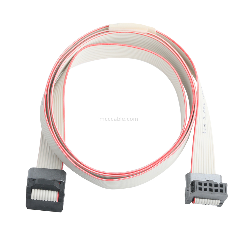 IDC FC-10Pin 2.54mm pitch UL2651 28AWG*10P IDC 평면 리본 케이블 1.27mm Pitch 10 Pin 전자 OEM/ODM