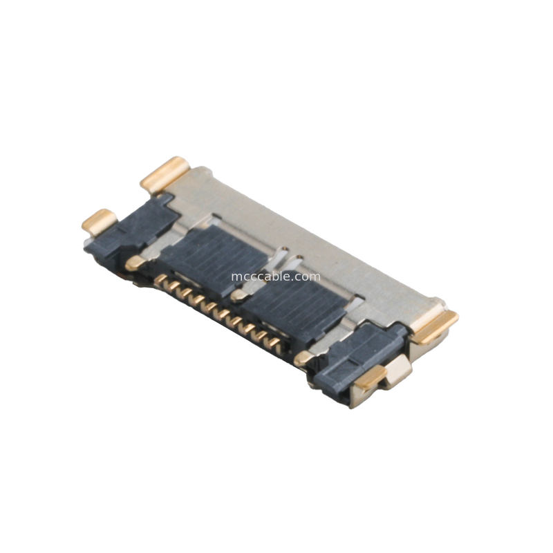 20633 시리즈 20Gbps/ Lane 20525-210E-02 마이크로 코아시얼 커넥터 0.4mm 피치 플레이트 끝 좌석