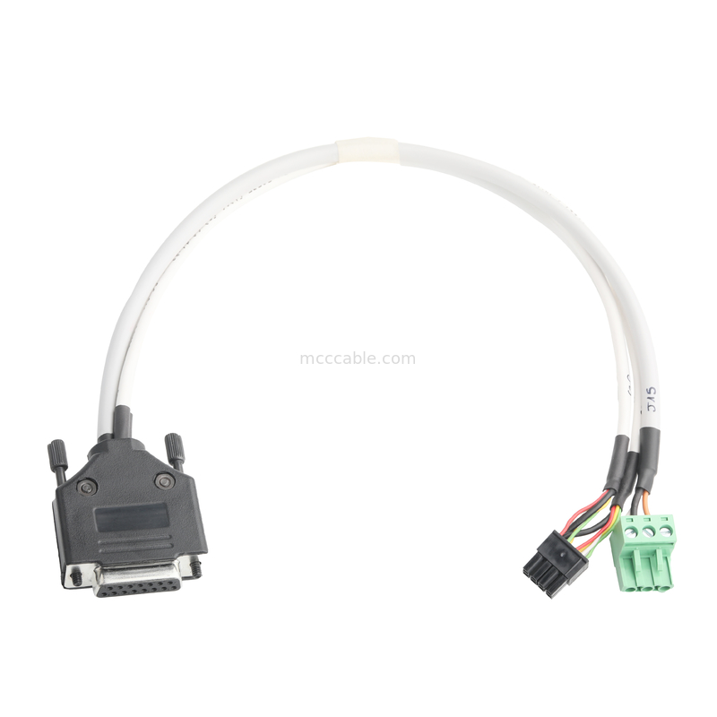LVDS CABLE 어댑터 DB-15P FEMALE to HSG 43025-0800 8P and 691352710003 3P 녹색 남성 단말기 연결 케이블 OEM/ODM