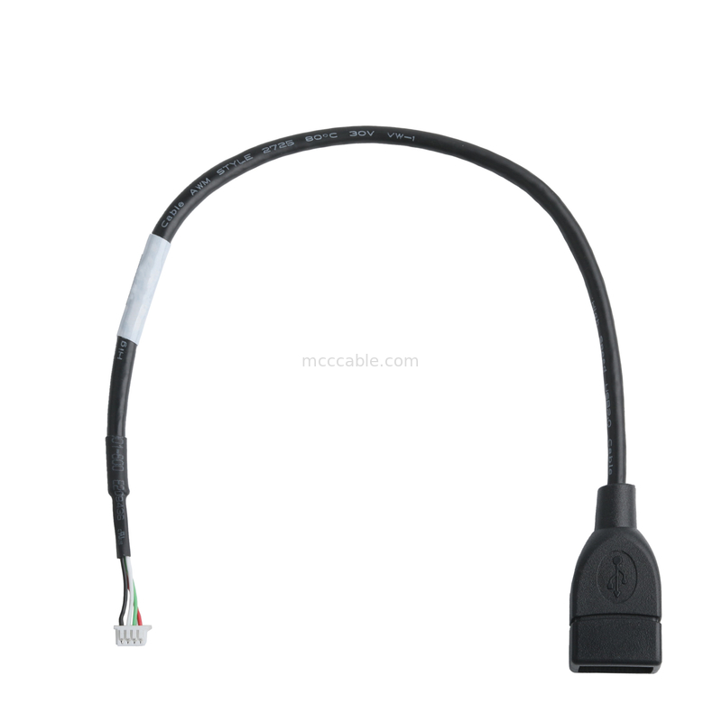 IC7 USB-A 2.0 용기에 대한 USB 케이블 셋 Molex 51021-0400 RM 1.25mm 4Pin 외부 확장 어댑터