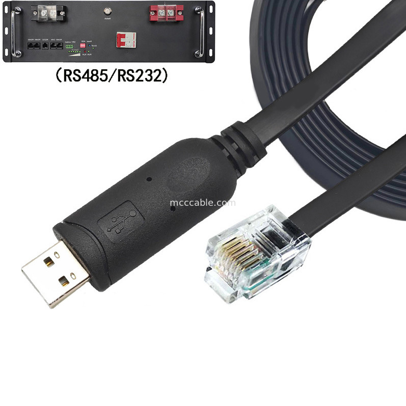 USB-A ~ RS232 RJ12 연쇄 케이블 6P6C RS232 통신 구성 디버깅 라인과 호환