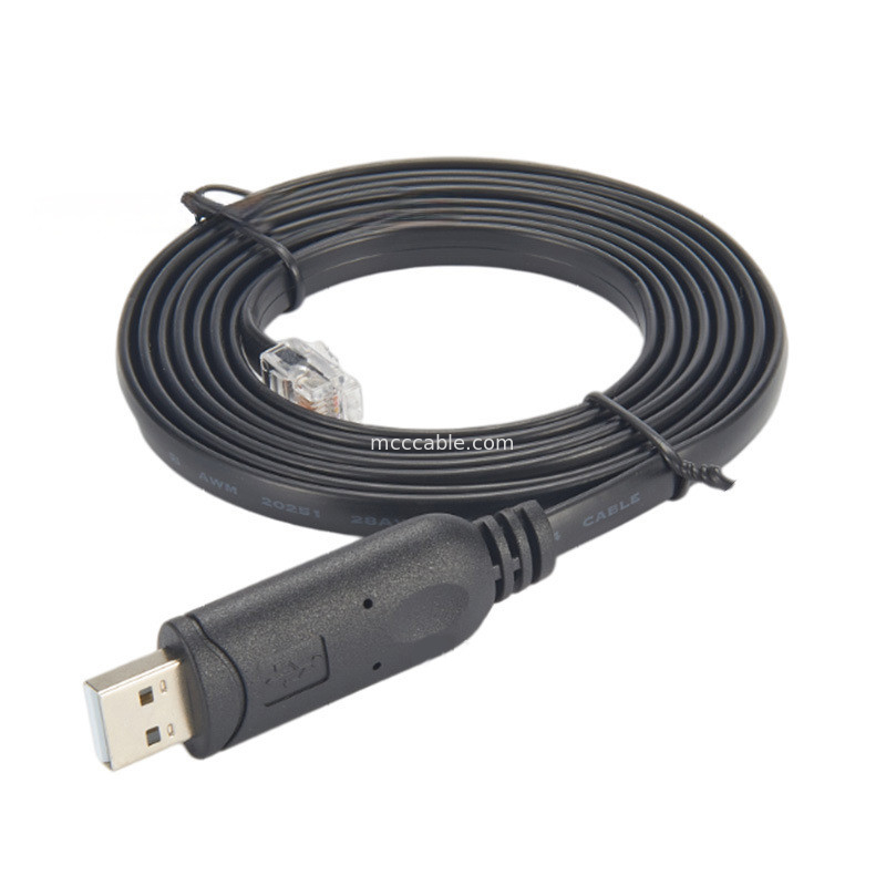 USB-A ~ RS232 RJ12 연쇄 케이블 6P6C RS232 통신 구성 디버깅 라인과 호환