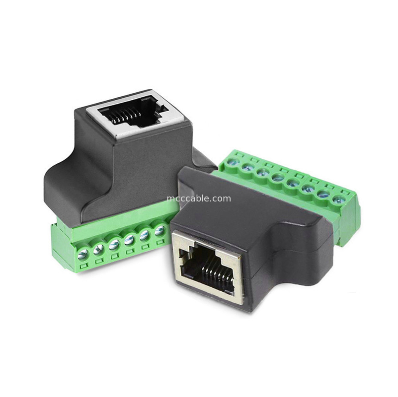 RJ45 시리즈 포트에서 8 핀 스크루 터미널 커넥터, RJ45 8p8c에서 8 핀 볼트 스크루 터미널 커넥터