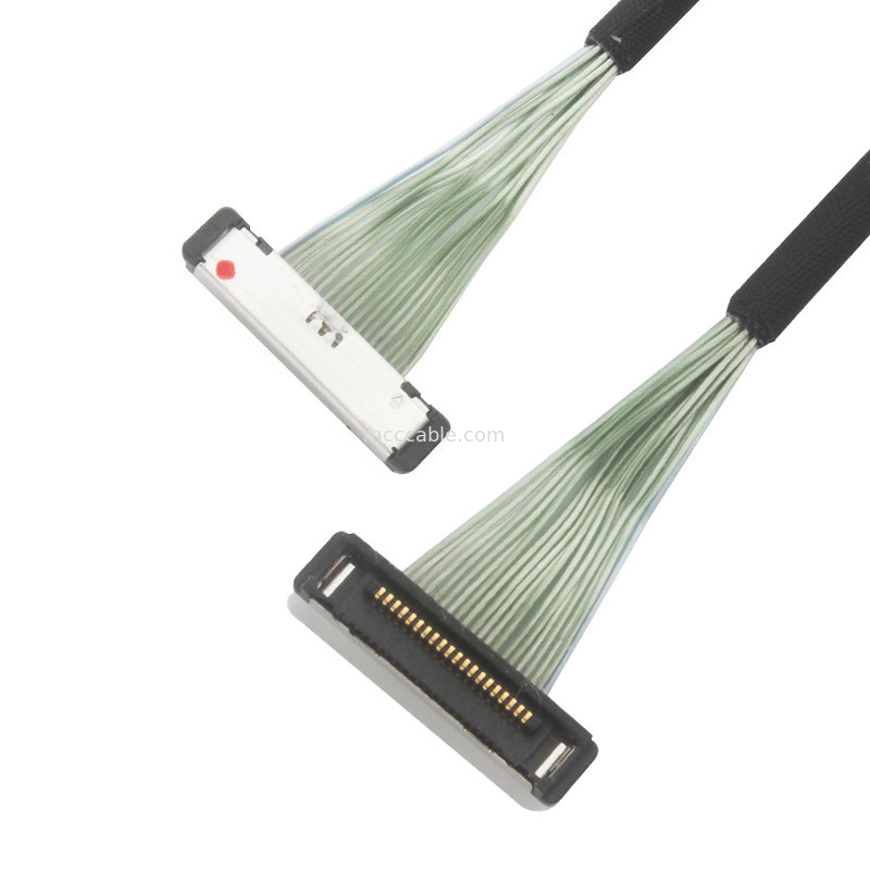 0.4mm pitch 20380-R20T-06 마이크로 코아시얼 케이블 lvds 커넥터 케이블 20P 0.4mm pitch