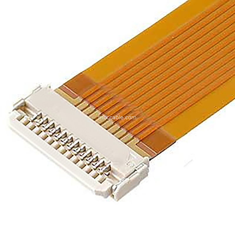 수평 마이크로 코아시얼 케이블 0.5mm 피치 DW-5 20598-008T-02 용기 플러그 8 핀