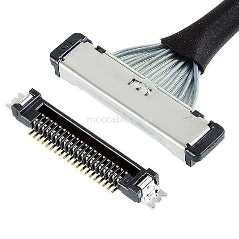 마이크로 코아시얼 케이블 20380 50P 커넥터 20380-050T-06 Lvds 0.4mm 피치