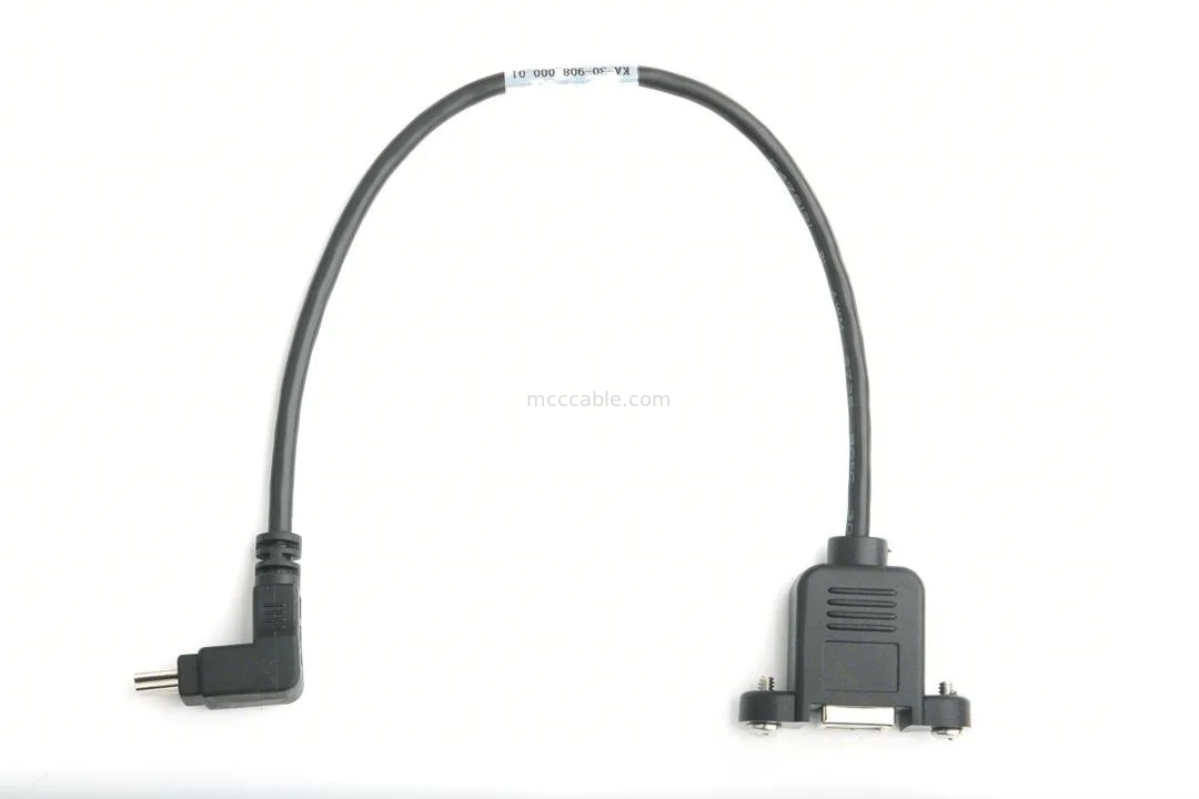장착 가능한 USB 포트 유형 B 여성 패널 장착 어댑터 USB 미니-B 남성 위 각