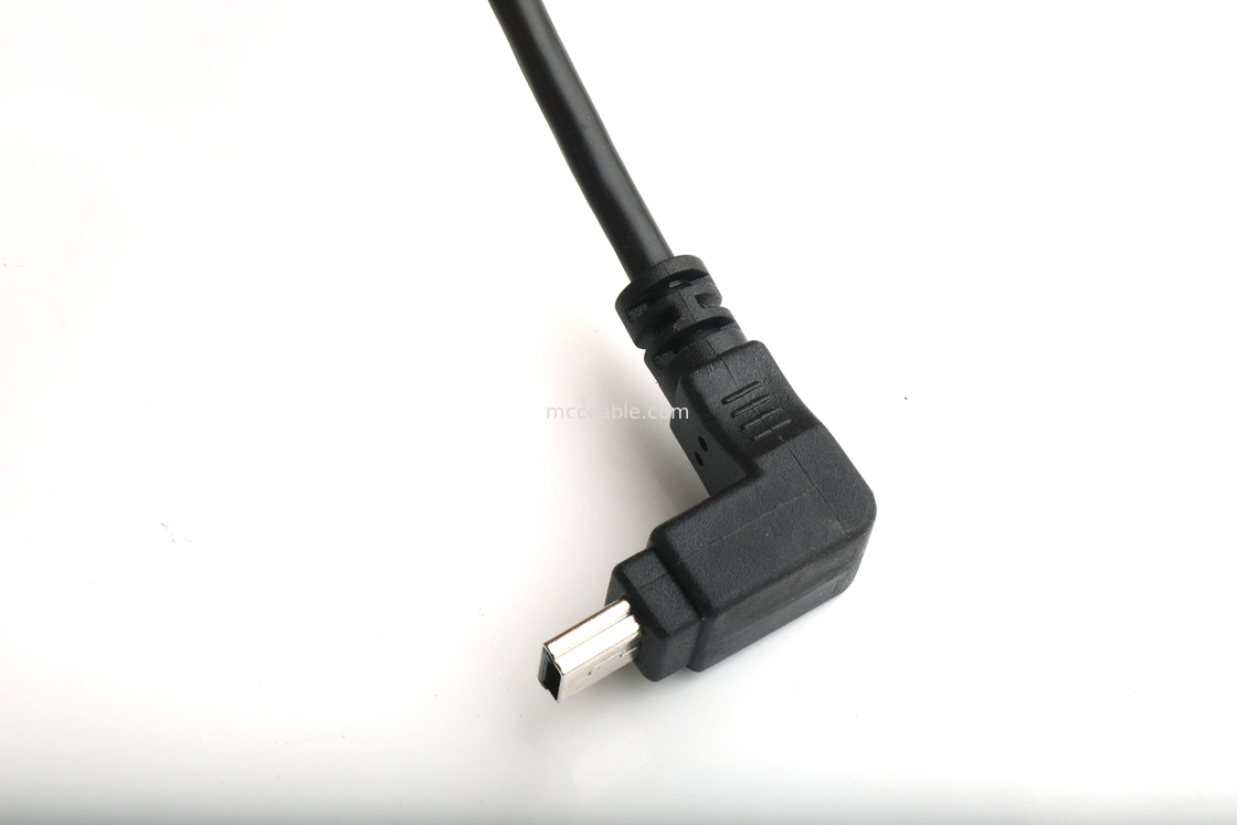 장착 가능한 USB 포트 유형 B 여성 패널 장착 어댑터 USB 미니-B 남성 위 각