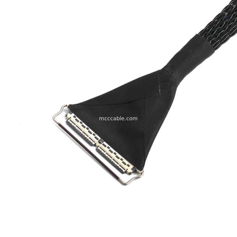 40핀 마이크로 동축 케이블, 0.4mm 피치, EDP/LVDS용 이중 차폐