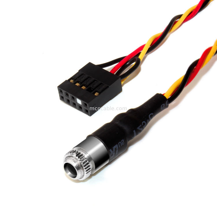 10POS 2.54MM 피치 몰렉스 22-55-2101 헤더 3.5MM 패널 마운트 오디오 잭
