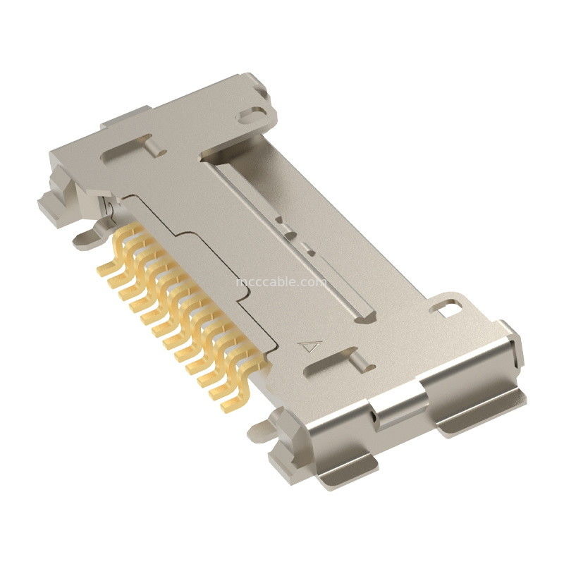 12Pin 20633-212T-01S 마이크로 코아시얼 케이블 집합에 대한 플러그 0.4mm pitch 수평 짝짓기 유형