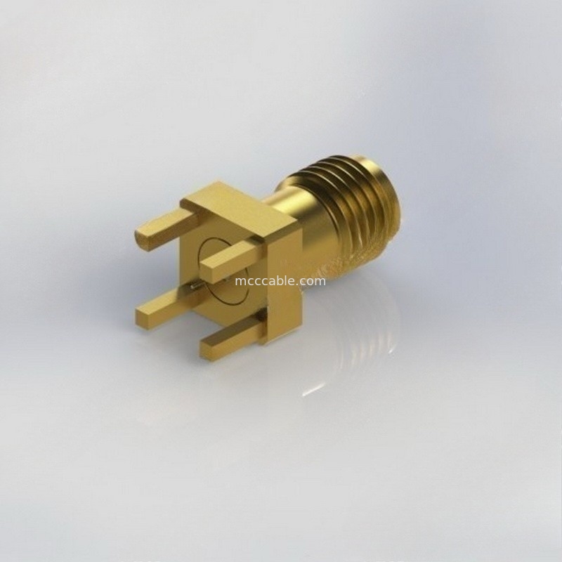 3.5 PCB 보드 에지 무선주파수 34GHz 탑재에 여성인 Mm RF 동축 케이블 컨넥터