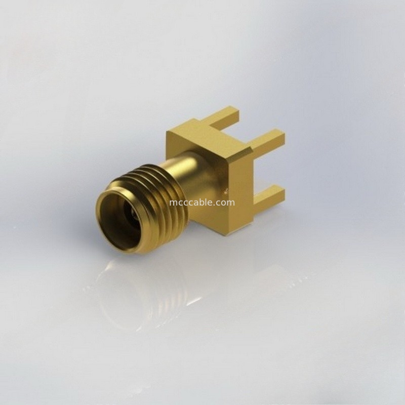 3.5 PCB 보드 에지 무선주파수 34GHz 탑재에 여성인 Mm RF 동축 케이블 컨넥터