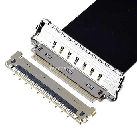 20856-030T-01 0.4mm Pitch 30P 마이크로 코아시얼 케이블 조립 케이블 짝짓기 방향 수평
