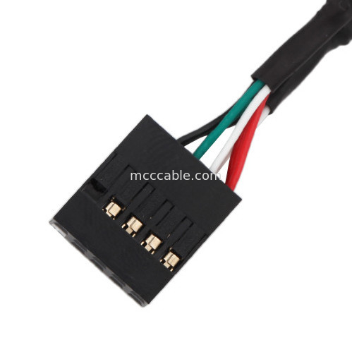 PHD-2×5P에 HSG 100mm 길이 철사 마구 케이블 어셈블리 2×5 Pin 검정