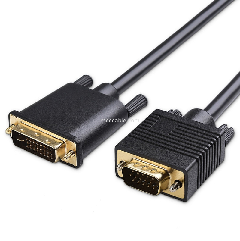 ROHS DVI-I 24+5 핀에서 VGA 케이블 LVDS LCD 어셈블리 커넥터 OEM / ODM