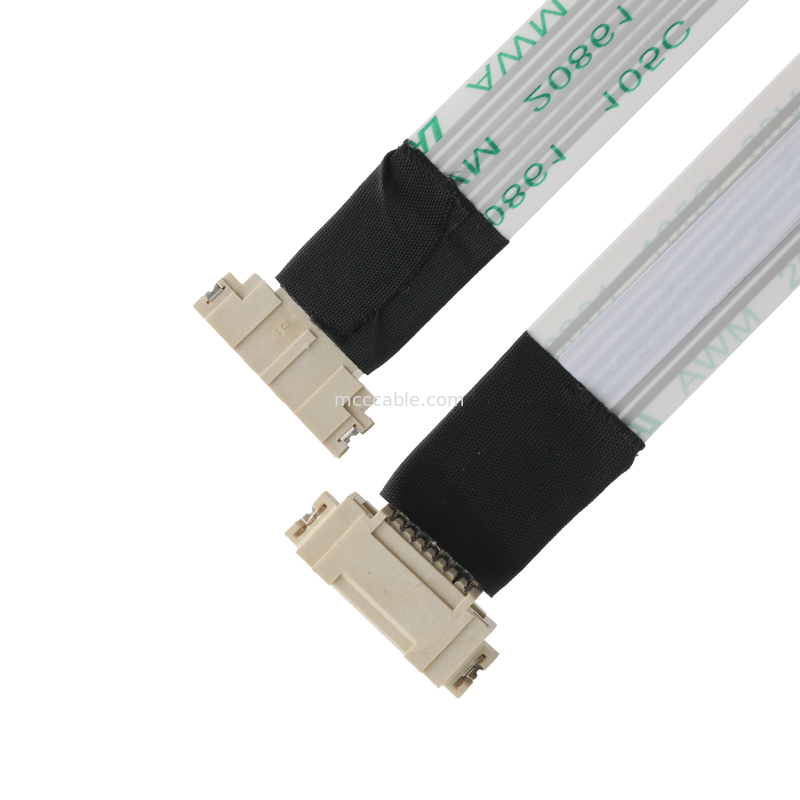 ROHS FFP/FPC 6Pin 흰색 IS100-L08T-C46-C ~ HS100-L08N-N62 검은색 피치 1.0mm OEM / ODM
