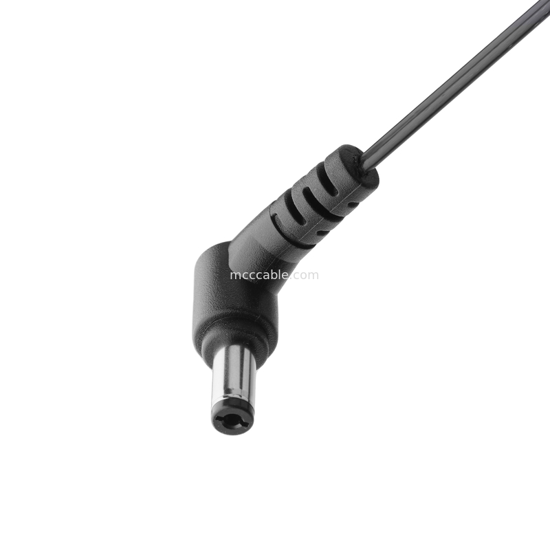 DC 플러그 2.1*5.5mm Solder 타입 PVC 외관 90 각에서 흰색 하우징 2P MOLEX F