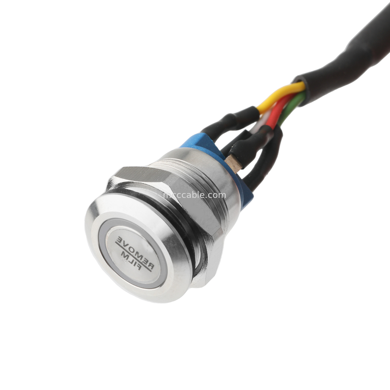 눌러기 LED 화이트 M12 IP65/IP67 HSG 남성 43025-0400 피치 3.0mm MX 전원 스위치 활성화