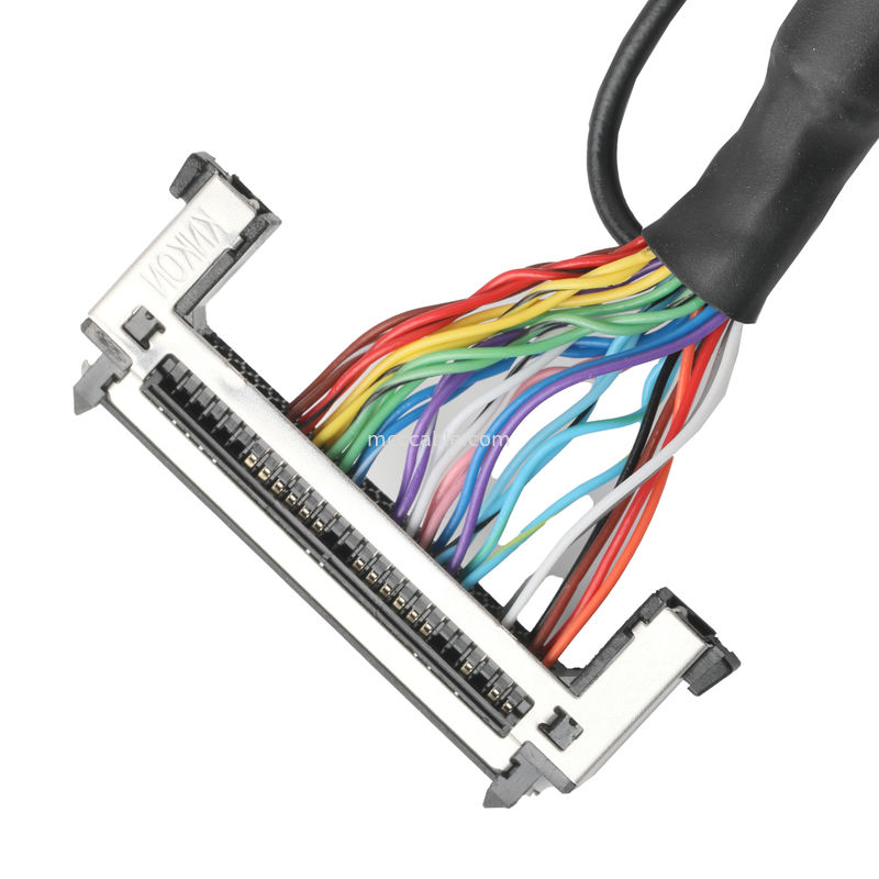 Lvds 케이블 집합 JAE FI-RE51HL 51pin HD-SUB 26P 남성 슬로더 UL 1007 20AWG 케이블 OEM/ODM