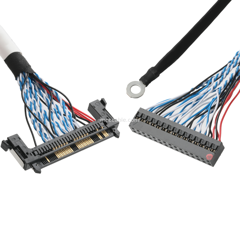 LVDS 케이블 집합체 JAE FI-RE51HL 51pin에서 DP2.0 30pin 또는 EGN UL 1571 28AWG 케이블 OEM/ODM
