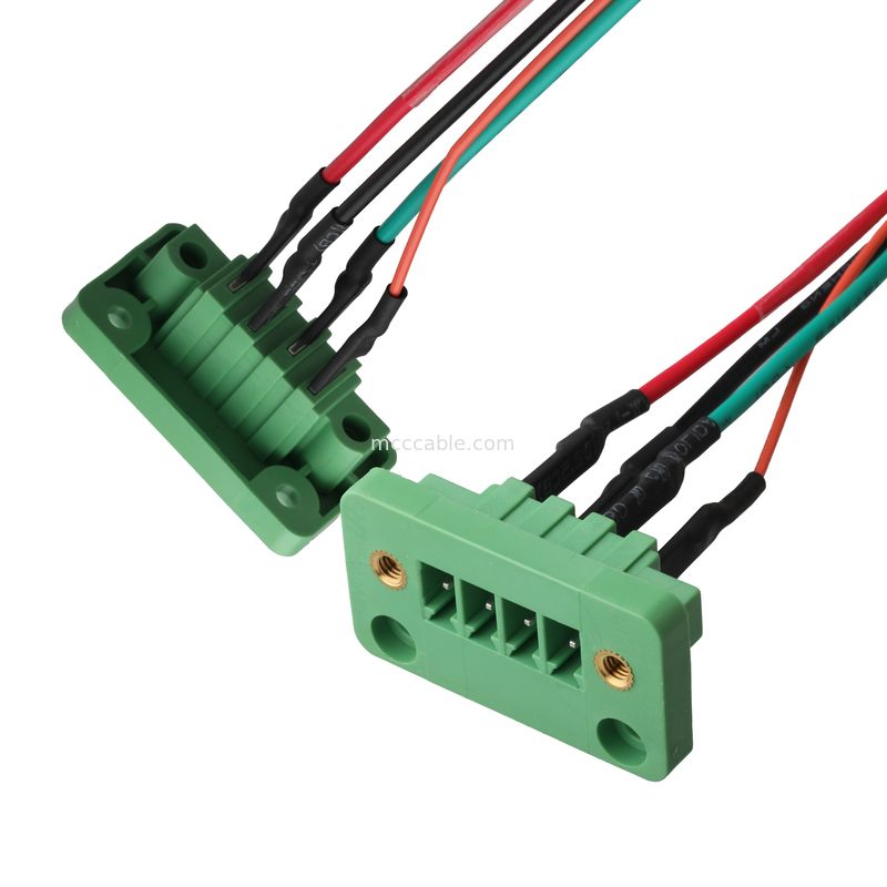 DFK-MC JL15CDGV-3.81 4Pin에서 MX1.25-12Pin 및 UL 로벨 벽을 통과하는 단말 블록