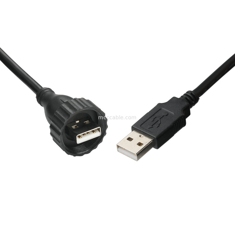 USB2.0 A형 남성형 M형 유체 인터페이스 USB2.0 케이블 자동차용 산업용 고정 데이터 연결 케이블