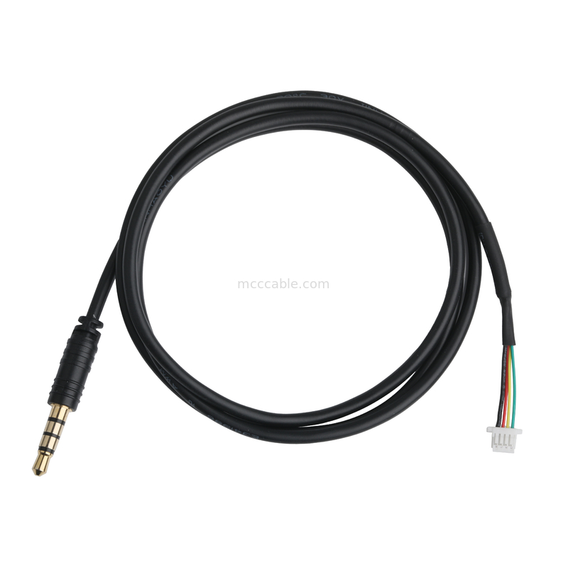 3.5mm 4Pin Heaphone Earphone Plug MALE to JST SHR-04V-S-B 케이블 커넥터 집합 OEM/ODM