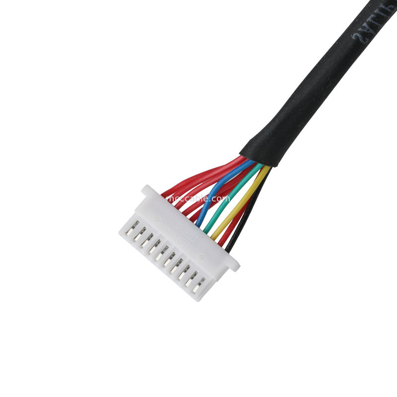 lvds 케이블 10P JST SHLP-10V-S-B 반 벗긴 허리네스 주문형 동축 케이블 집합 자동차 와이어 허리네스