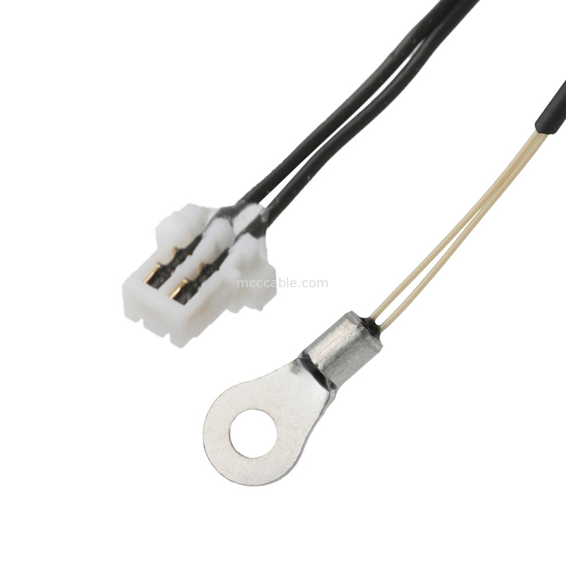 M8 온도 변압기 NTC 10K 오hm 1% 센서 2P 접촉 얼굴 UP UL10064 32# AWG 케이블 OEM/ODM