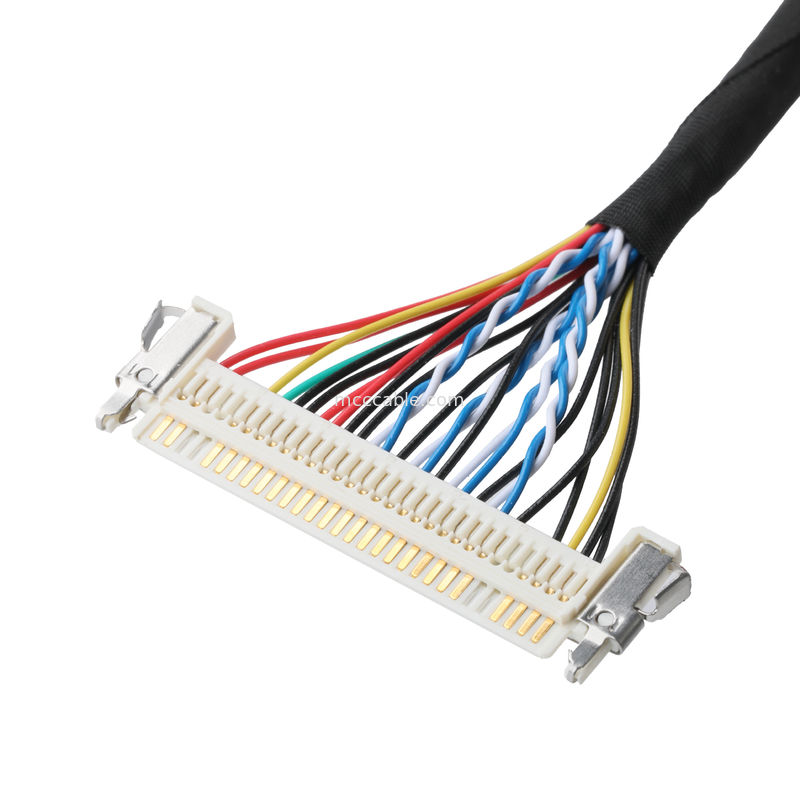 JAE FI-X30HL 30P 1.0mm pitch to JAE FI-S20S 20P and SHLP-6P LVDS 케이블 집합 OEM/ODM