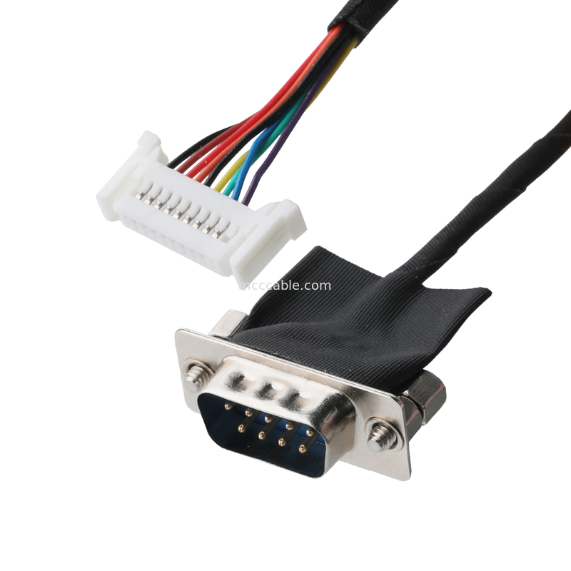 DB-9Pin LVDS 케이블 집합 D-SUB-9P 남성 용접기 TU1.0 20Pin TU1002HN0-20 와이어 커넥터 OEM/ODM