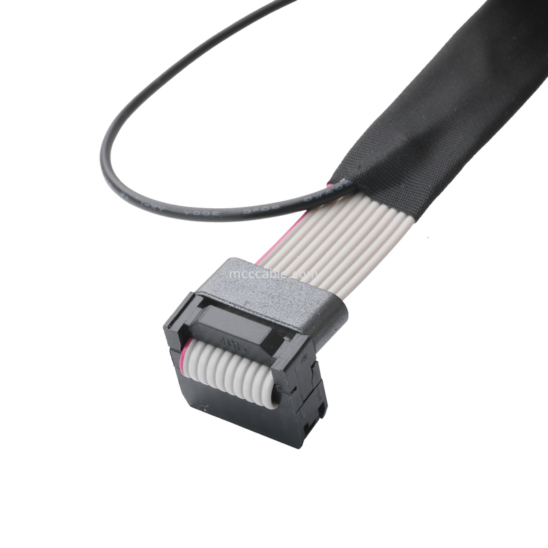 IDC FC-10P 및 TER M4 피치 1.27mm 링 와이어 UL2651 28AWG 케이블 OEM / ODM와 함께 지상 케이블 커넥터