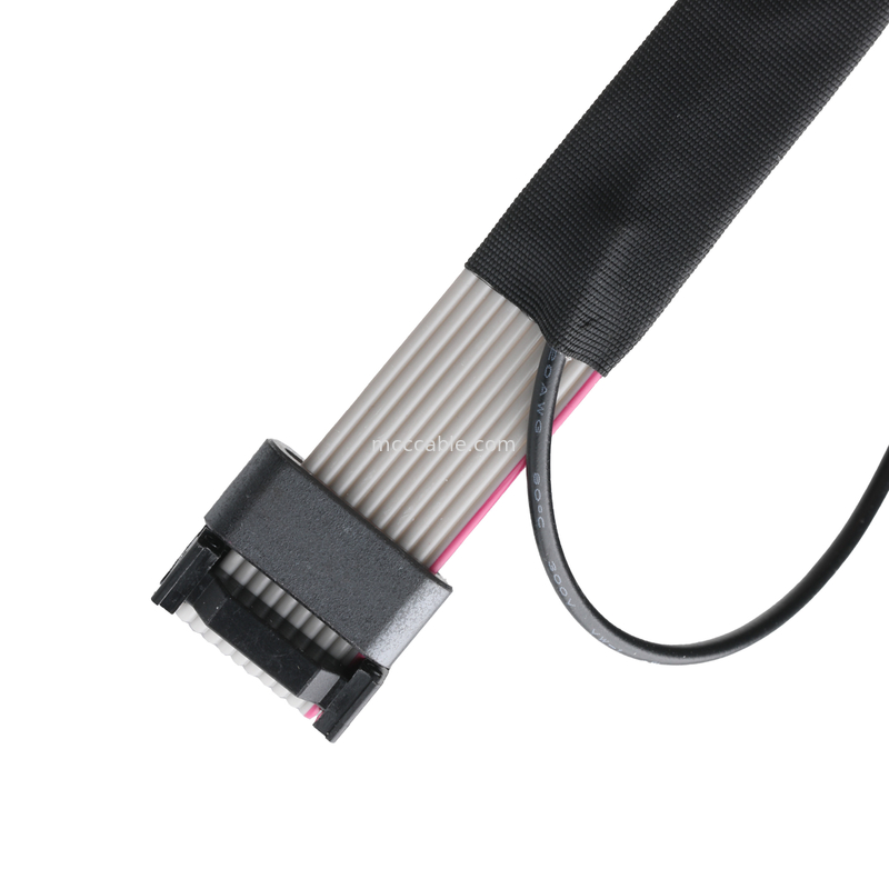 IDC FC-10P 및 TER M4 피치 1.27mm 링 와이어 UL2651 28AWG 케이블 OEM / ODM와 함께 지상 케이블 커넥터