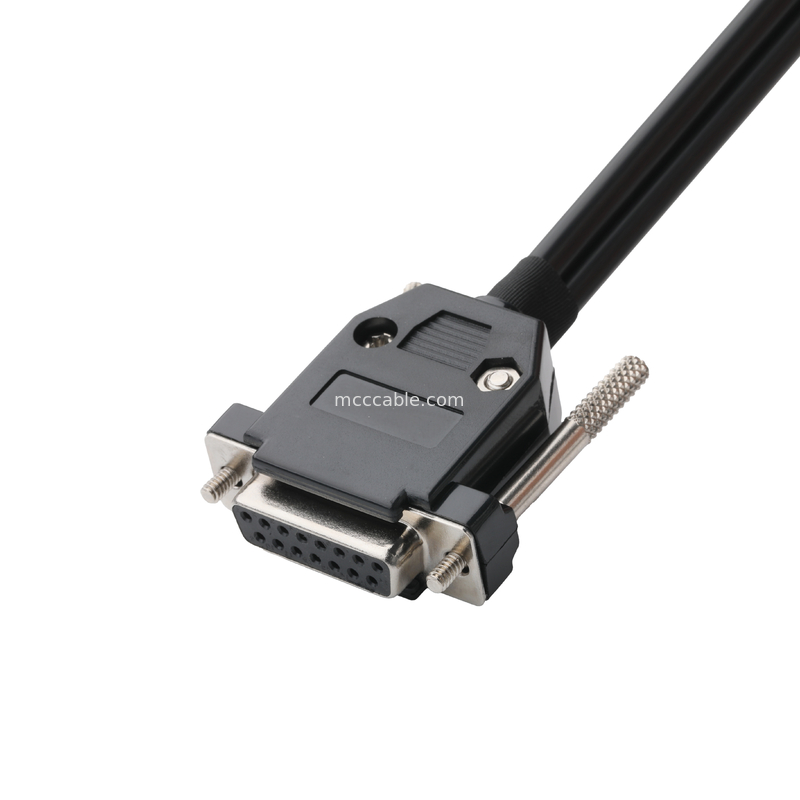 맞춤형 산업용 케이블 커넥터 DB-15P 여성으로 HSG 43025-0800 pitch 3.0mm 및 691352710003 pitch 5.8mm