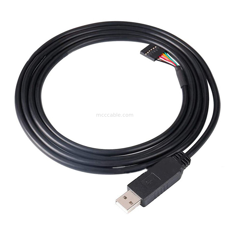 FTDI 칩 USB 6P TTL-232R-3V3 5V 레벨 모듈 시리즈 포트 케이블 Ttl3.3v5v, 사용자 정의 가능한 전원 공급 핀 번호