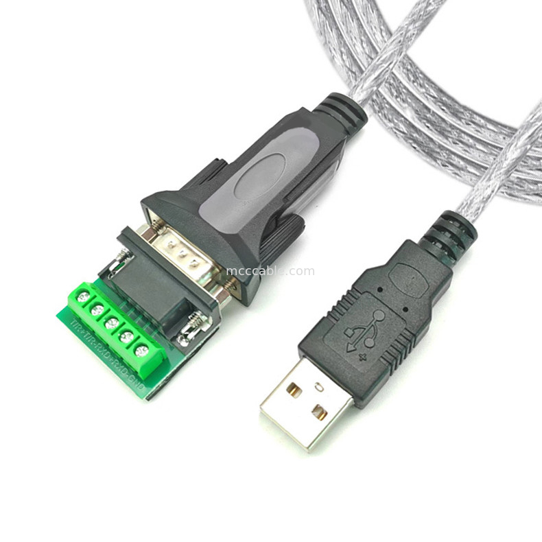 USB-A ~ RS485 시리즈 포트 DB9 산업 디지털 신호 케이블, 다양한 인터페이스 사용자 정의를 지원